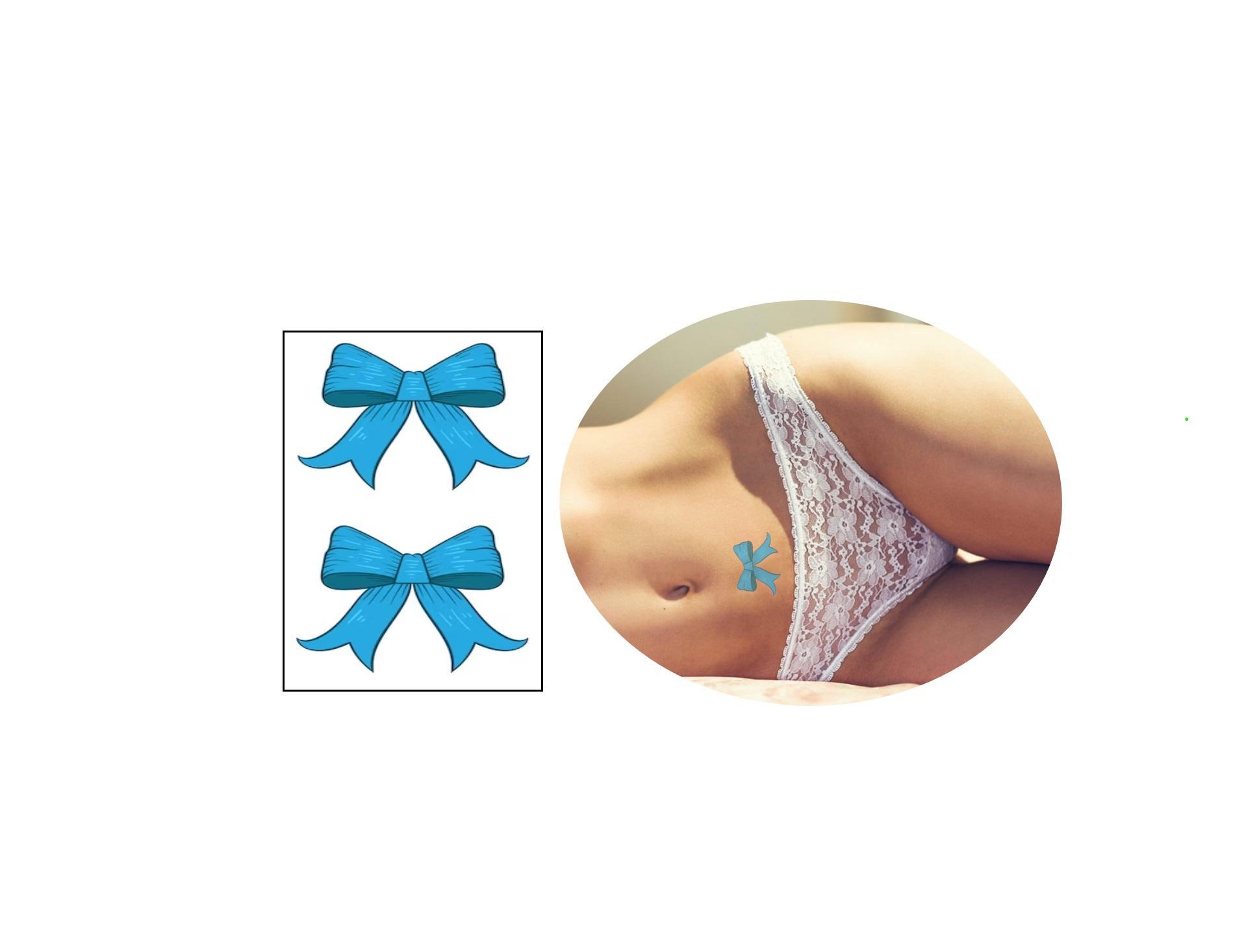Miniatura Tatuagem Temporária Laço Sexy Lacinho Presente Detalhe