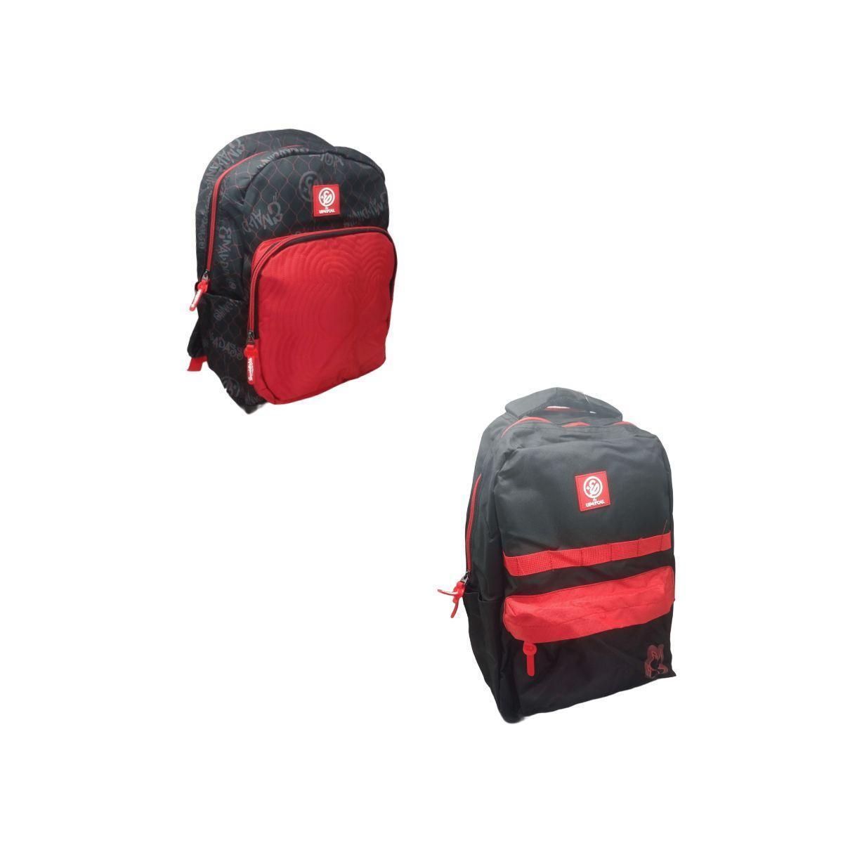 Mochila De Costa Vermelha Enaldinho Juvenil Escolar Luxcel