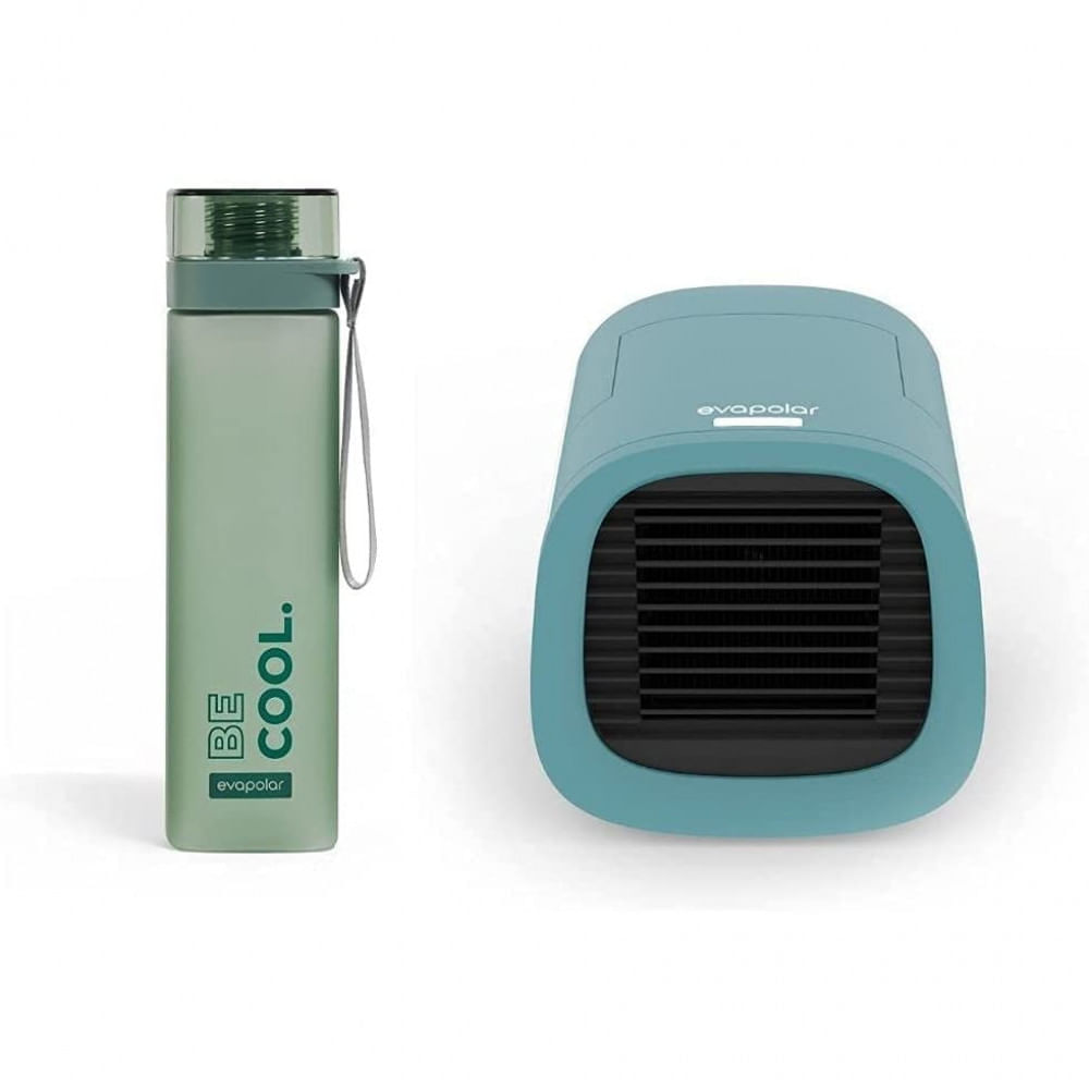 Miniatura Evapolar Climatizador Portátil de Mesa Capacidade 2L 3 Velocidades Azul