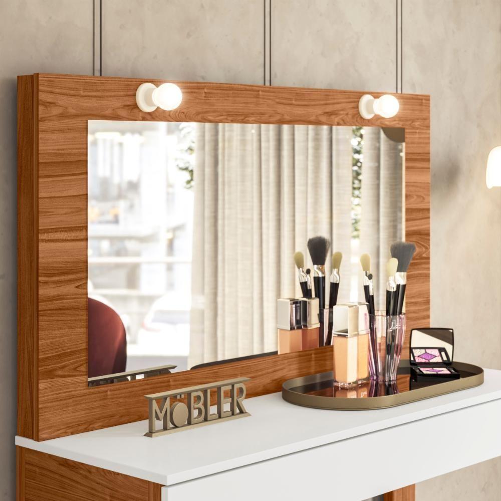Miniatura Gabinete Toucador Camarim Diva Pop Cinamomo Branco Fosco