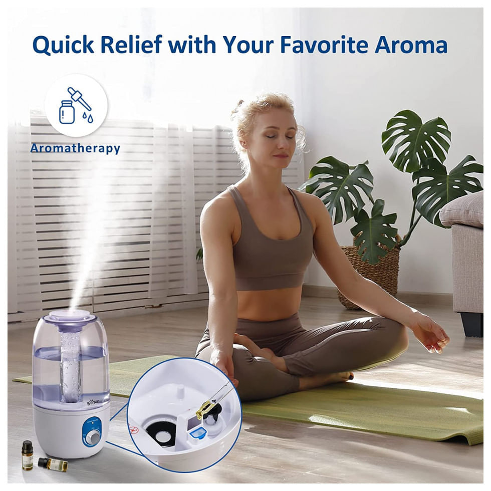 Miniatura Umidificador Portátil BEAR 3 Litros até 25H e Giratório em 360, Branco