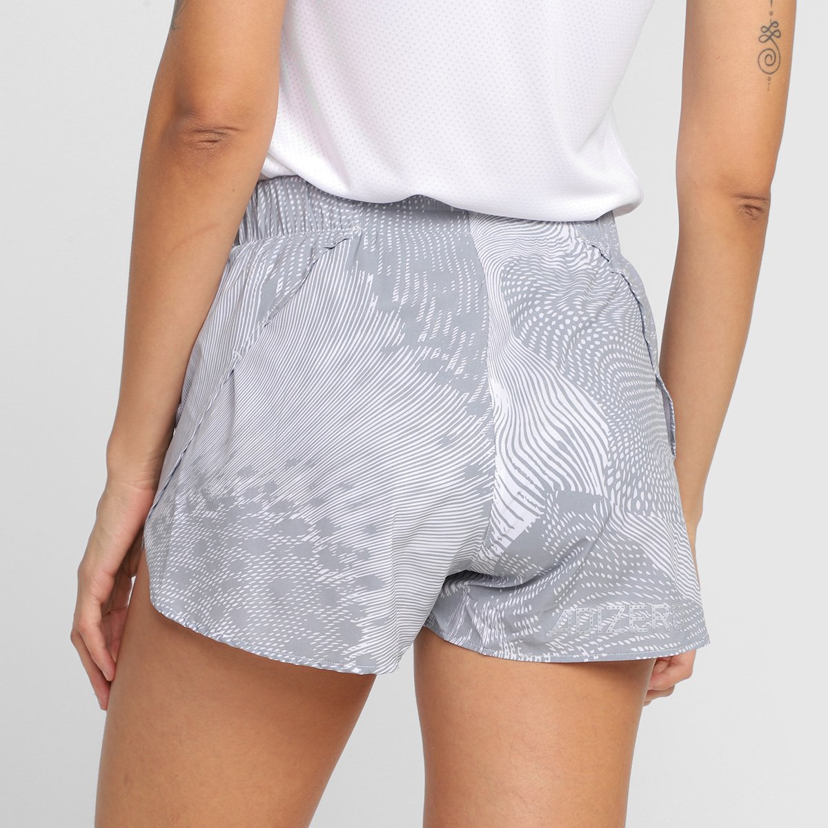 Miniatura Short Adidas Adizero Feminino Cinza+Prata - G