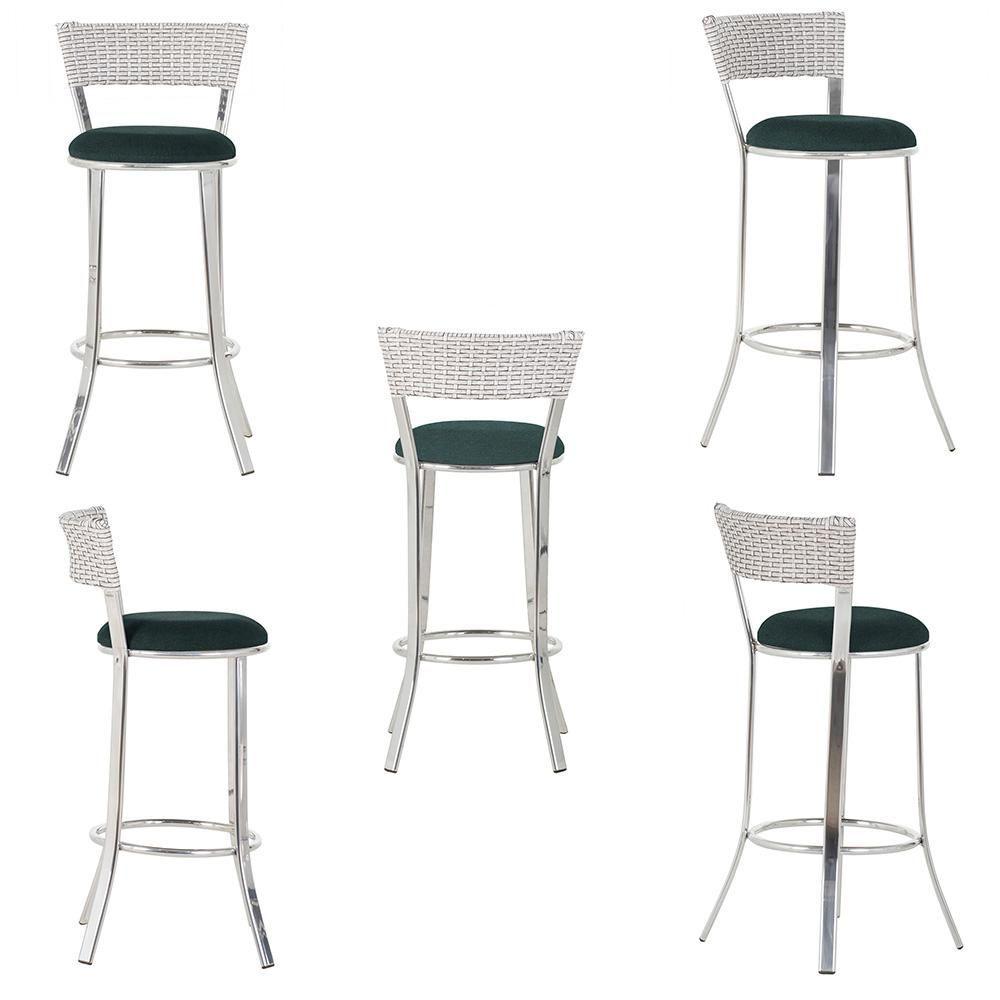 Miniatura Conjunto Com 2 Banquetas Em Alumínio, Fibra Sintética E Impermeável Tc Marmore A09