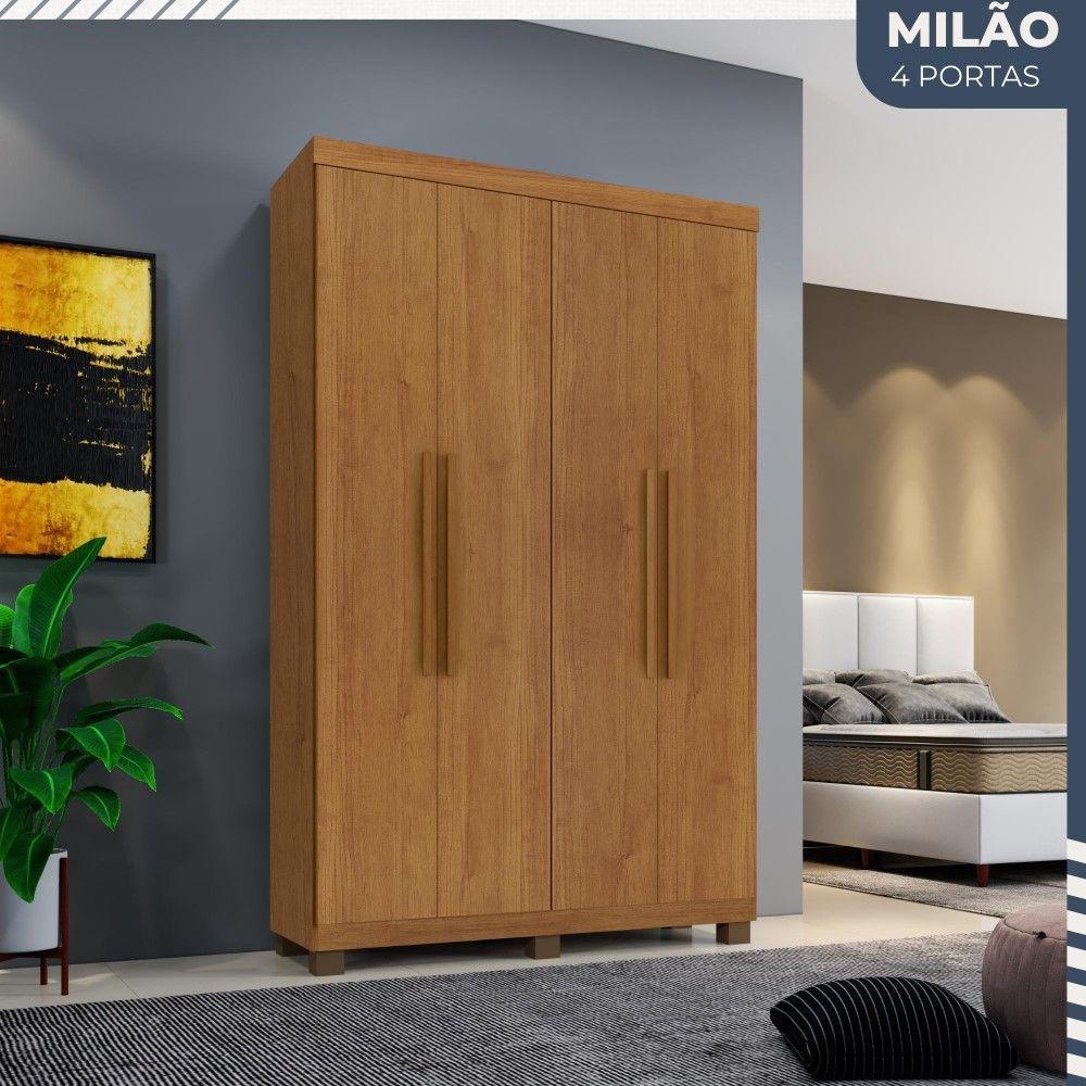Miniatura Guarda Roupa Milão 4 Portas 3 Gavetas Em Mdp Benetil Móveis Cinamomo
