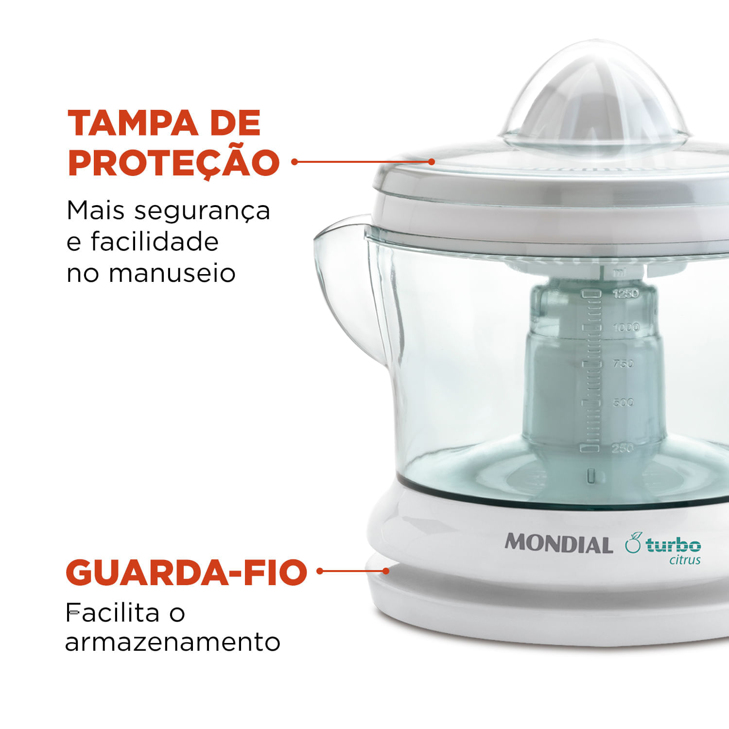 Miniatura Espremedor Mondial Turbo Citrus E-01 ESPREMEDOR-127V-BRANCO/VERDE