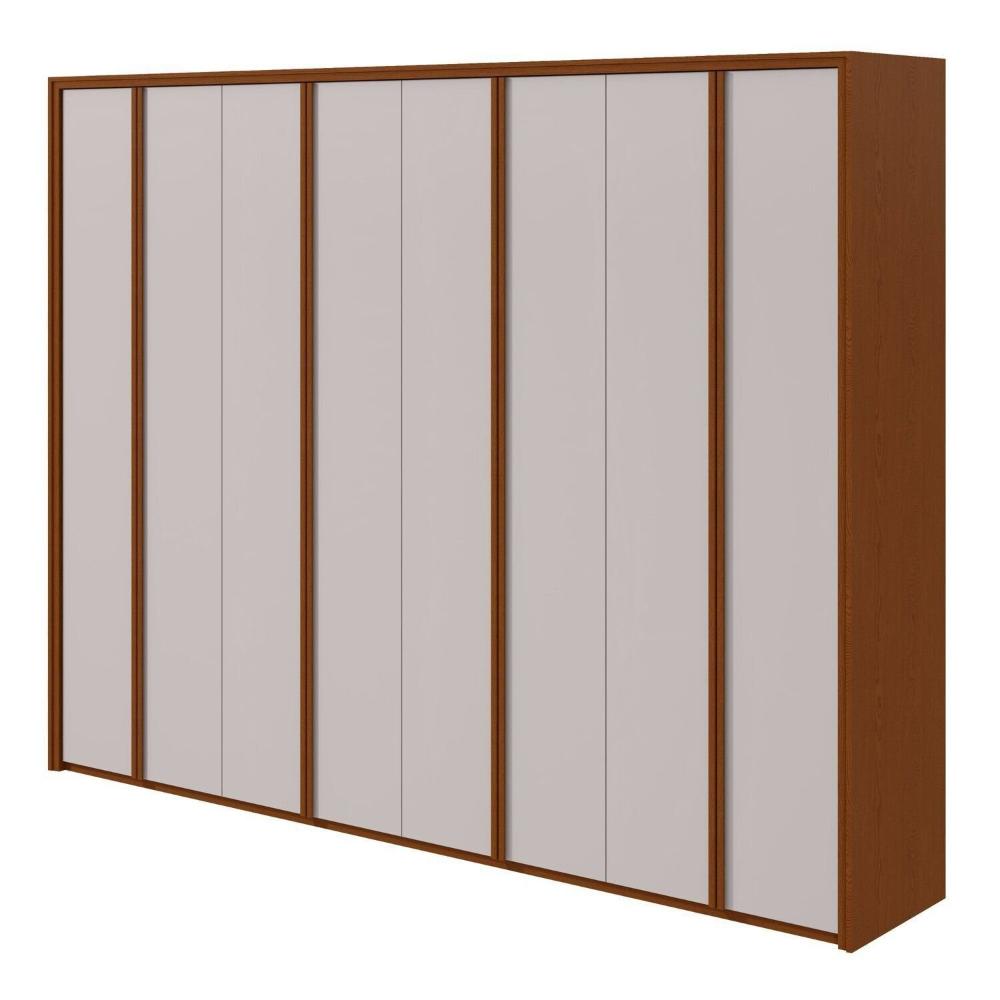 Miniatura Guarda-roupa 8 Portas 6 Gavetas 100% Mdf Ergon Frassino/Off White