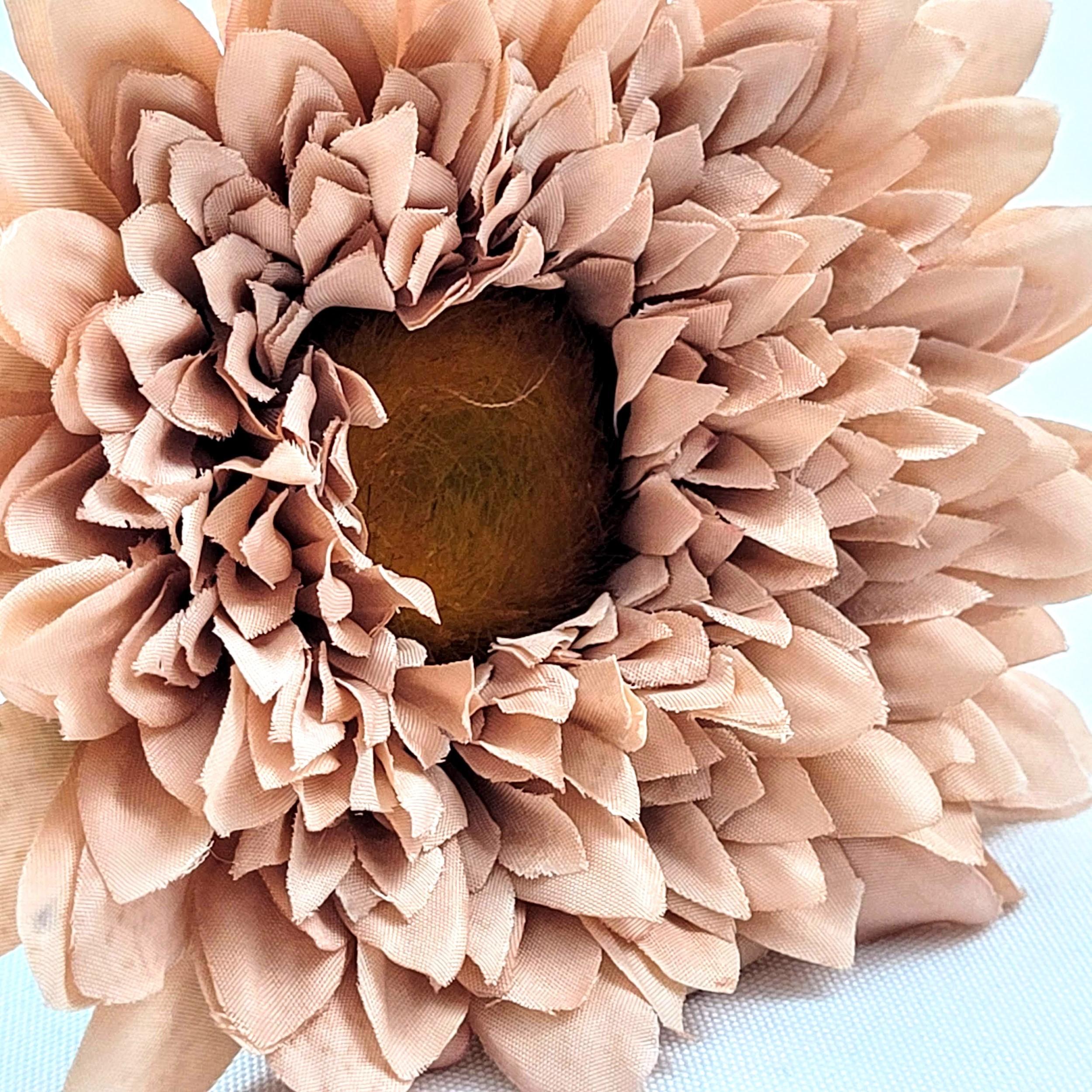 Miniatura Gérbera Salmão Haste 53X13Cm Flor Planta Artificial