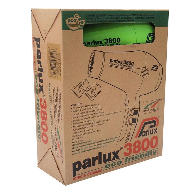 Miniatura Secador De Cabelo Parlux 3800 Ecofriendly Ionic Verde 127V Verde - Secador - Parlux - 3800 - 127 v