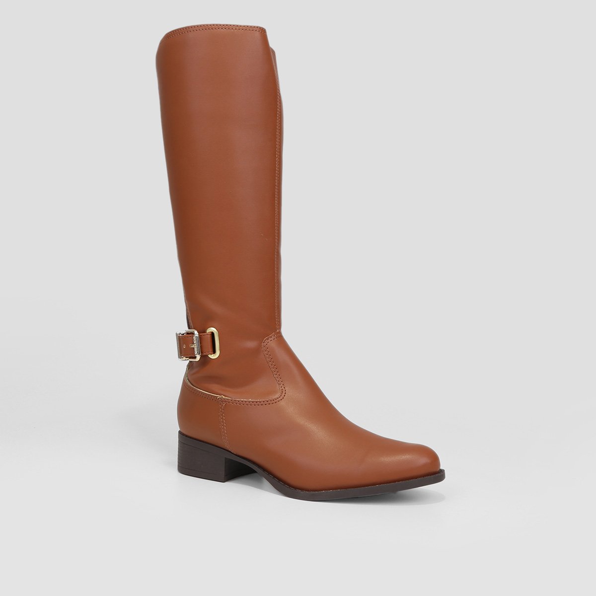 Miniatura Bota Montaria Cano Longo Via Uno Feminina Marrom Claro - 34