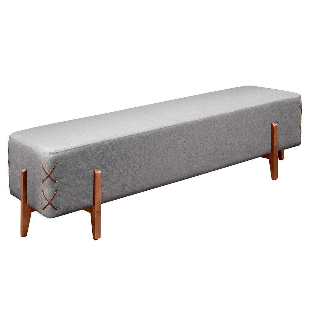 Miniatura Recamier Eros Luxo Base Em Madeira Maciça Castellar Móbile Cinza