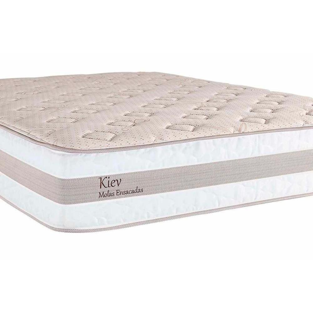 Miniatura Cama Box Baú Casal: Colchão Molas Ensacadas Herval Masterpocket Kiev + Base Clean(138X188)