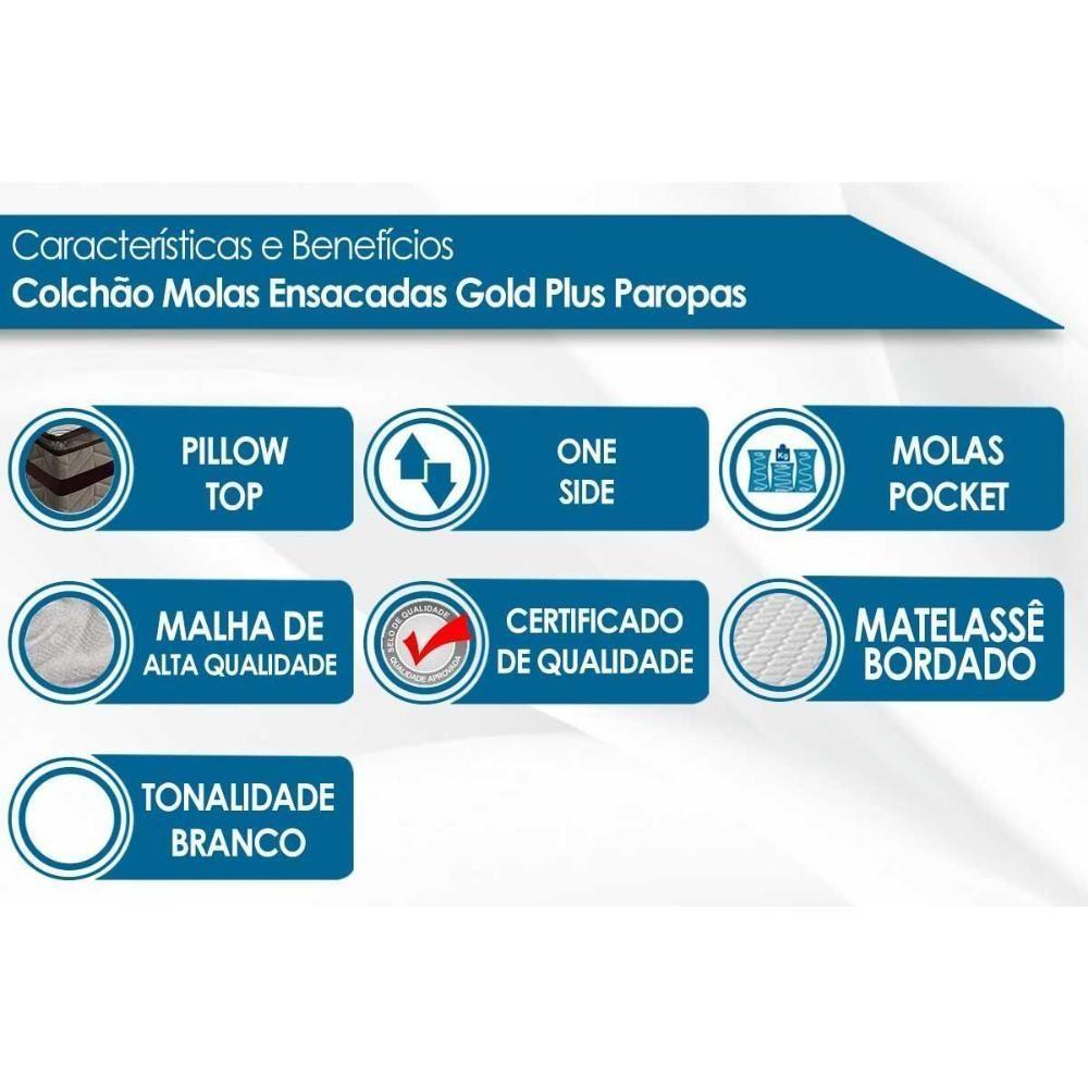 Miniatura Colchão Queen Molas Ensacadas Orthomedic Gold Plus Rustico Clean (158x198x30) - Paropas