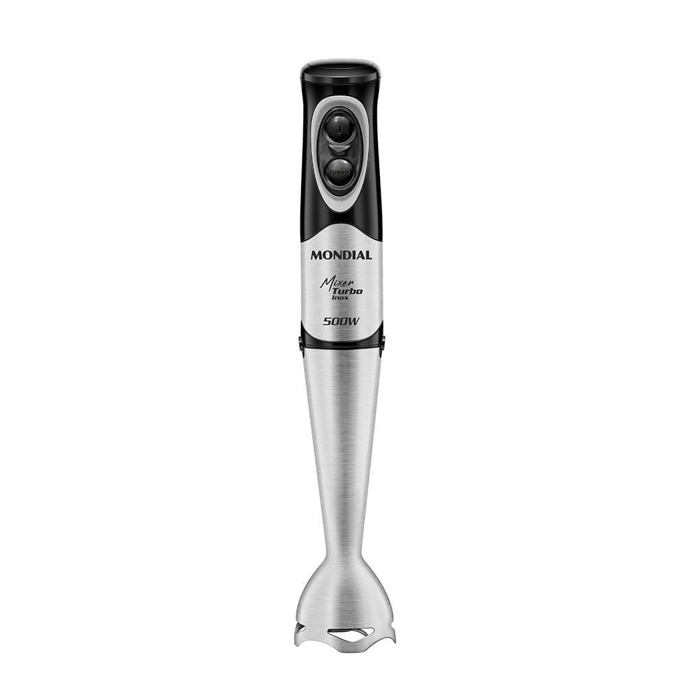 Miniatura Mixer Turbo Inox Mondial Preto Inox 500W M-16-BI Mixer Turbo Inox Mondial