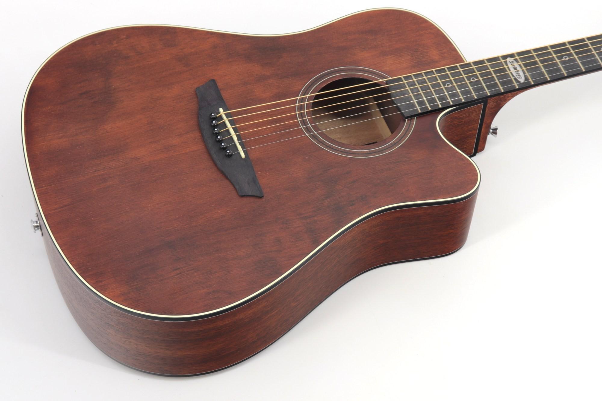 Miniatura Violao Eletrico Strinberg Folk Sd200 Sms Smoked Satin + Capa