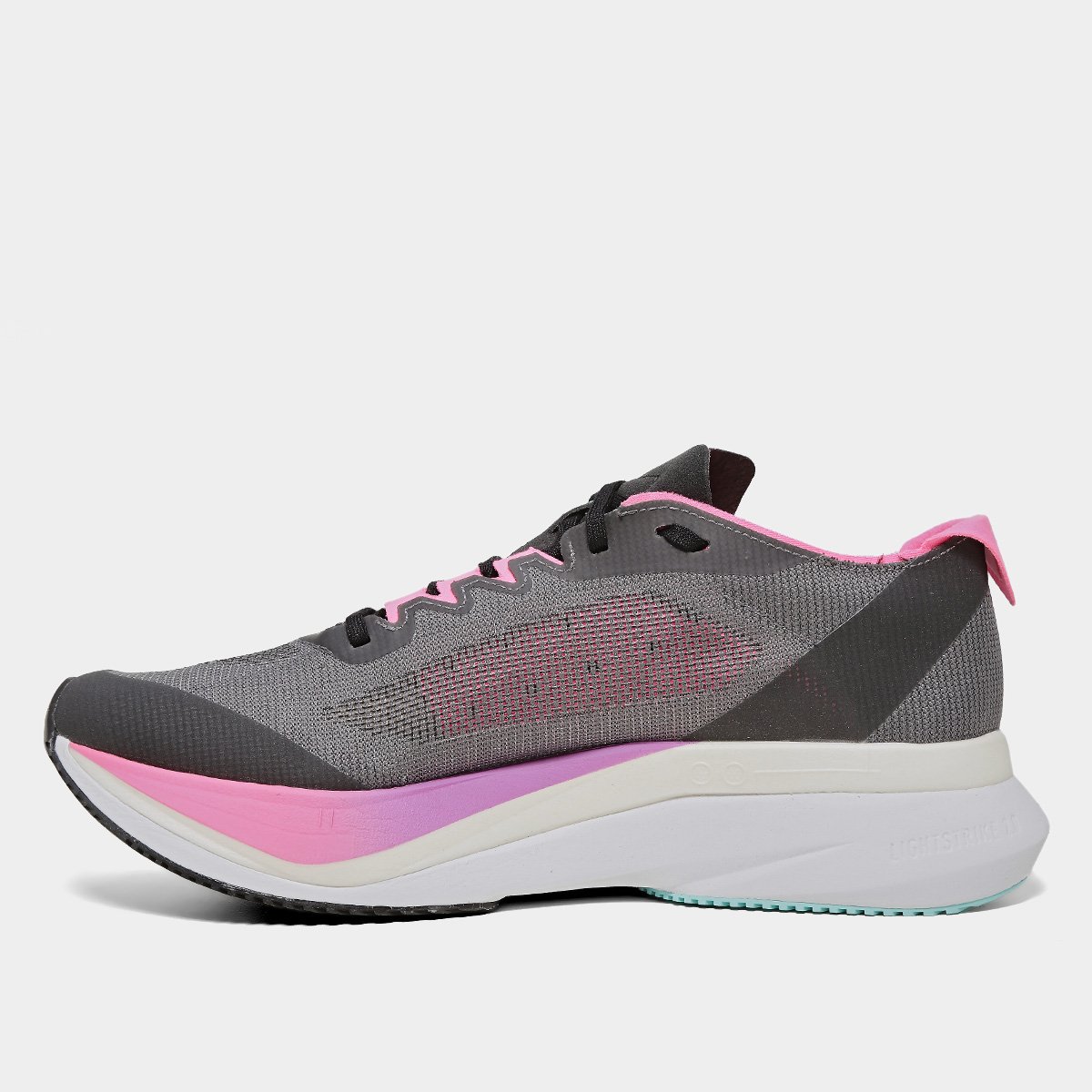 Tênis Adidas Adizero Boston 12 Feminino Chumbo+Rosa - 34
