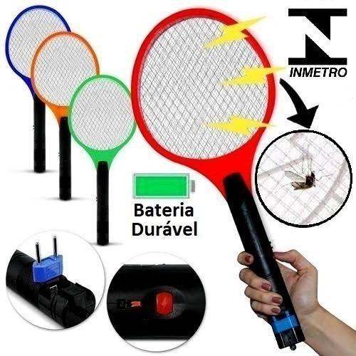 Miniatura Raquete Elétrica Mata Mosquito Dengue Recarregável - Inmetro