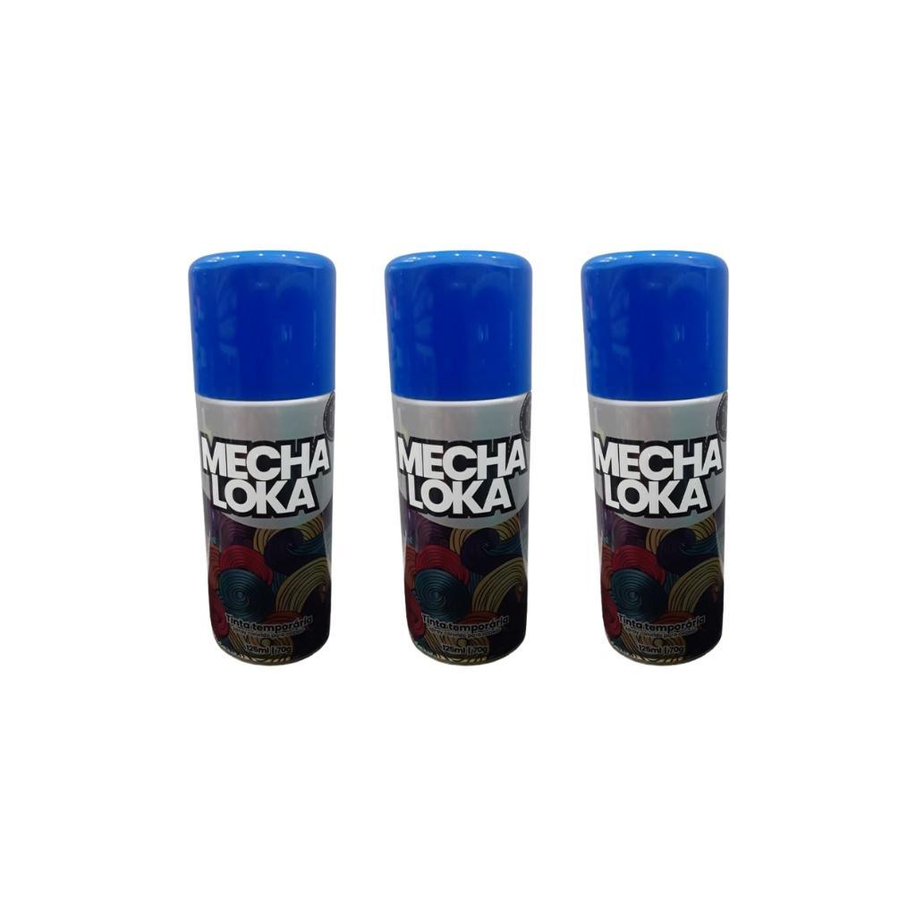 Miniatura Tinta Temporaria Para Cabelo Mecha Loka 125Ml Azul Neon-3Un