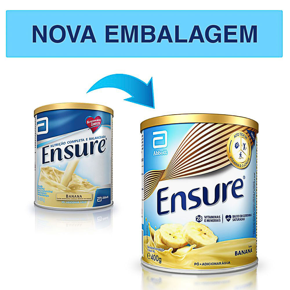 Miniatura Suplemento Adulto Ensure Pó Sabor Banana 400g