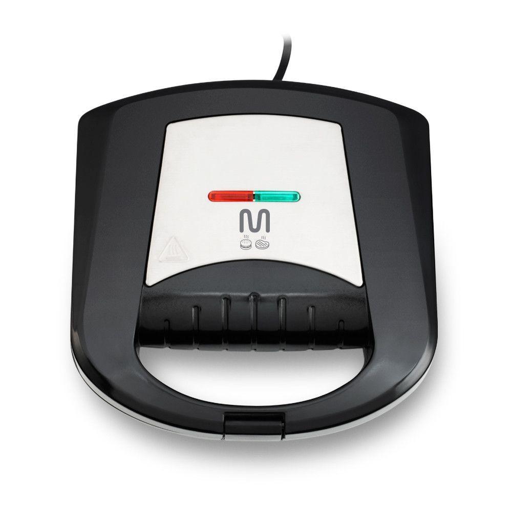 Miniatura Sanduicheira Grill Com Acabamento Inox 127V 750W Multi - Ce164 Preto 127V