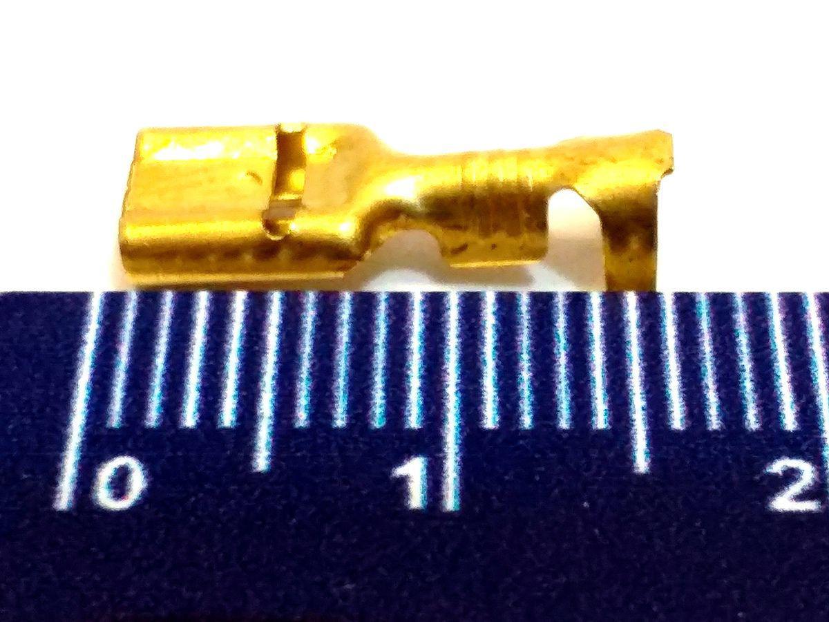 Miniatura Terminal Encaixe Para Alto Falante Femea 4,7Mm 100 Unidades