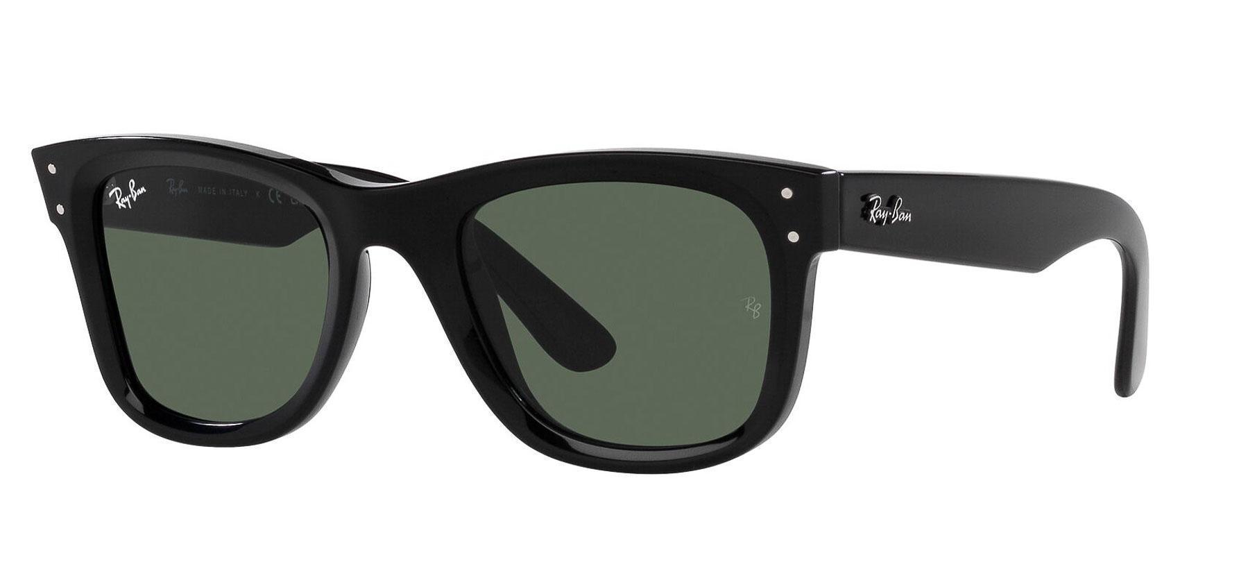 Miniatura Óculos Sol Wayfarer Reverse Preto - Lente Verde G-15