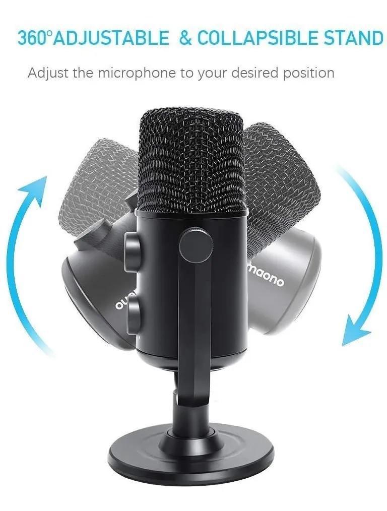 Miniatura Microfone Usb Maono Au-902 Voval Youtube Gaming Gravação