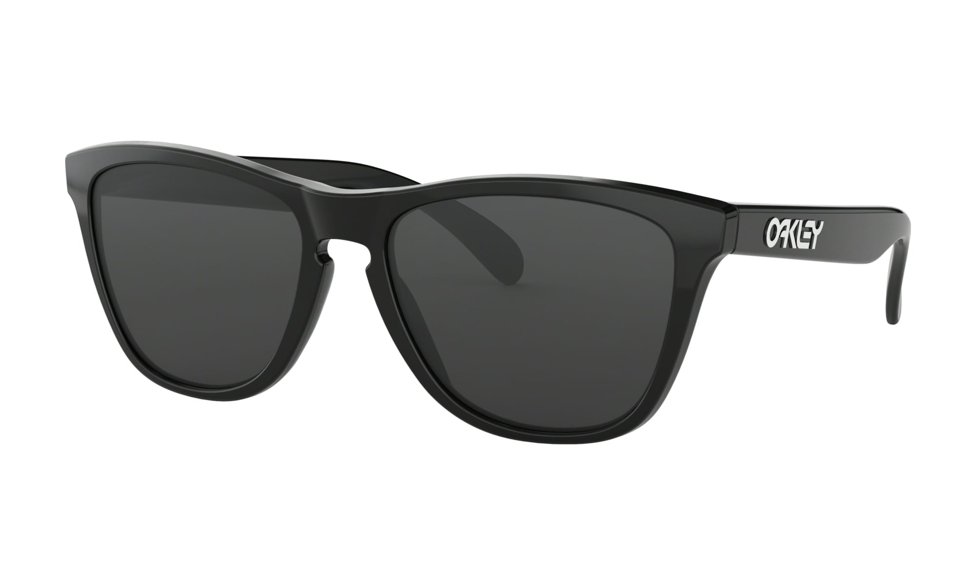 Miniatura Óculos Oakley Frogskins Polished Black lentes Grey