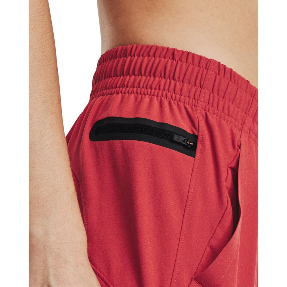 Miniatura Calça de Treino Feminina Under Armour Unstoppable Hybrid Vermelho - G