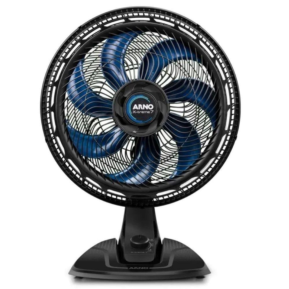 Miniatura Ventilador de Mesa Arno VE70 X-treme 40CM 7 Pás Preto e Azul 220V
