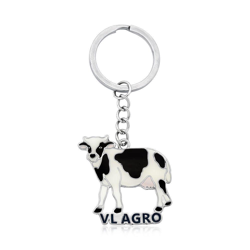 Miniatura Chaveiro Vaca Leiteira Vl Agro Prateado
