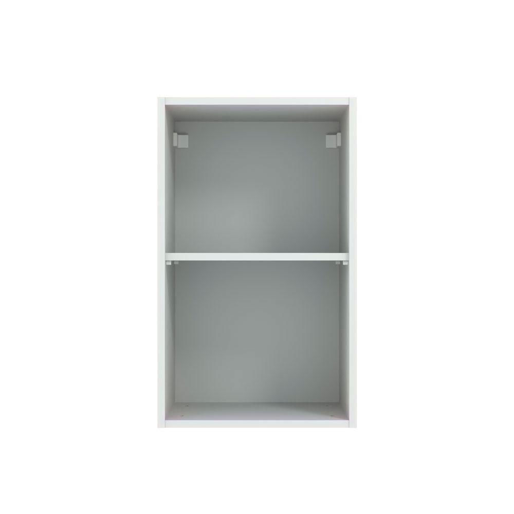Armário Aéreo Madesa Lux 40cm 1 Porta Branco Preto