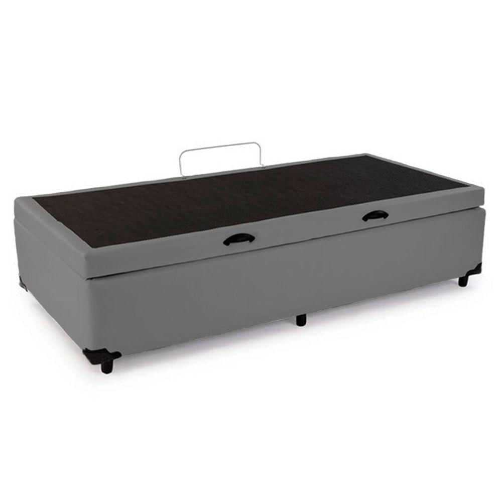 Miniatura Cama Box Baú Solteiro Sintético Sereneprime Cinza 88x188x44