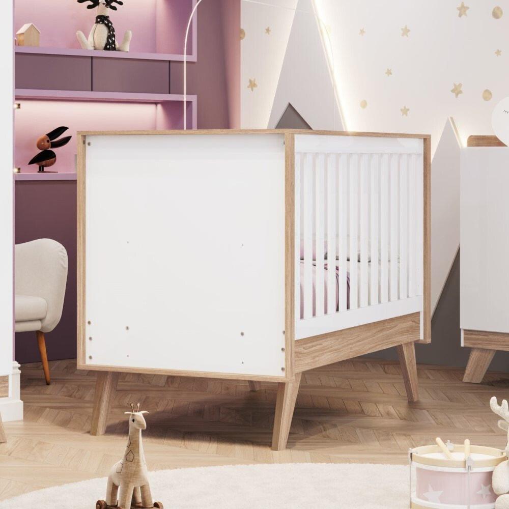 Berço Mini Cama Confete Branco/Jequitibá HP