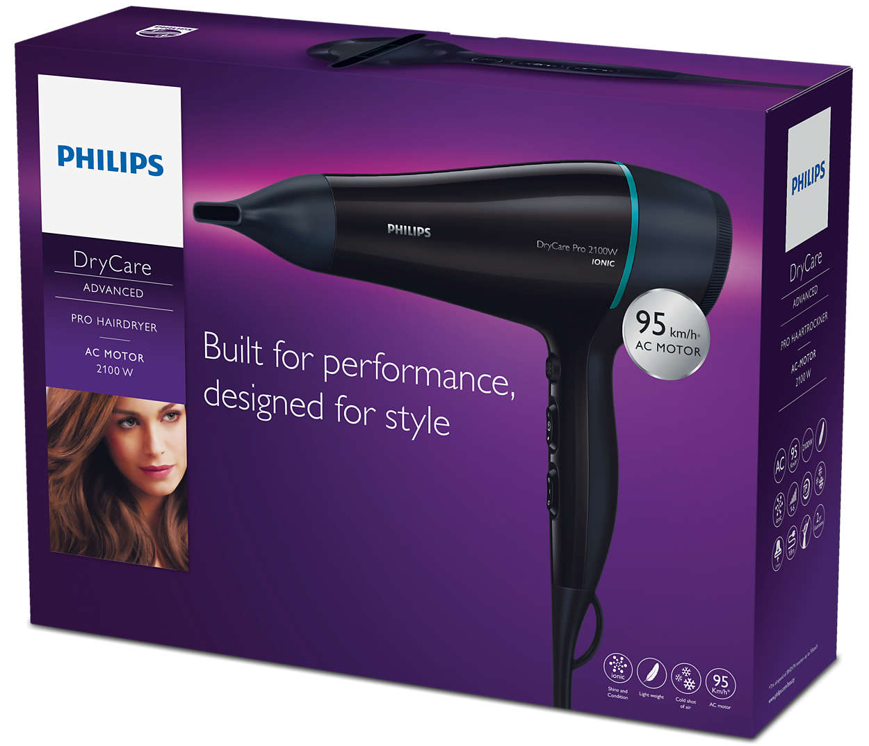 Miniatura Secador Philips DryCare Pro BHD174 2100W 220V - Preto