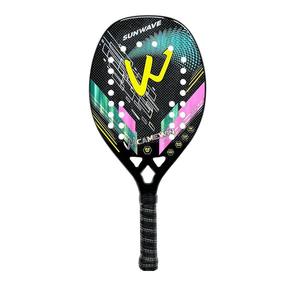 Kit 2 Raquetes Beach Tennis Camewin 100% Fibra De Carbono 3K