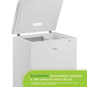 Freezer Horizontal 142L Consul CHA14AB Luz de LED Econômico Painel Eletrônico Gás Ecológico Branco 110