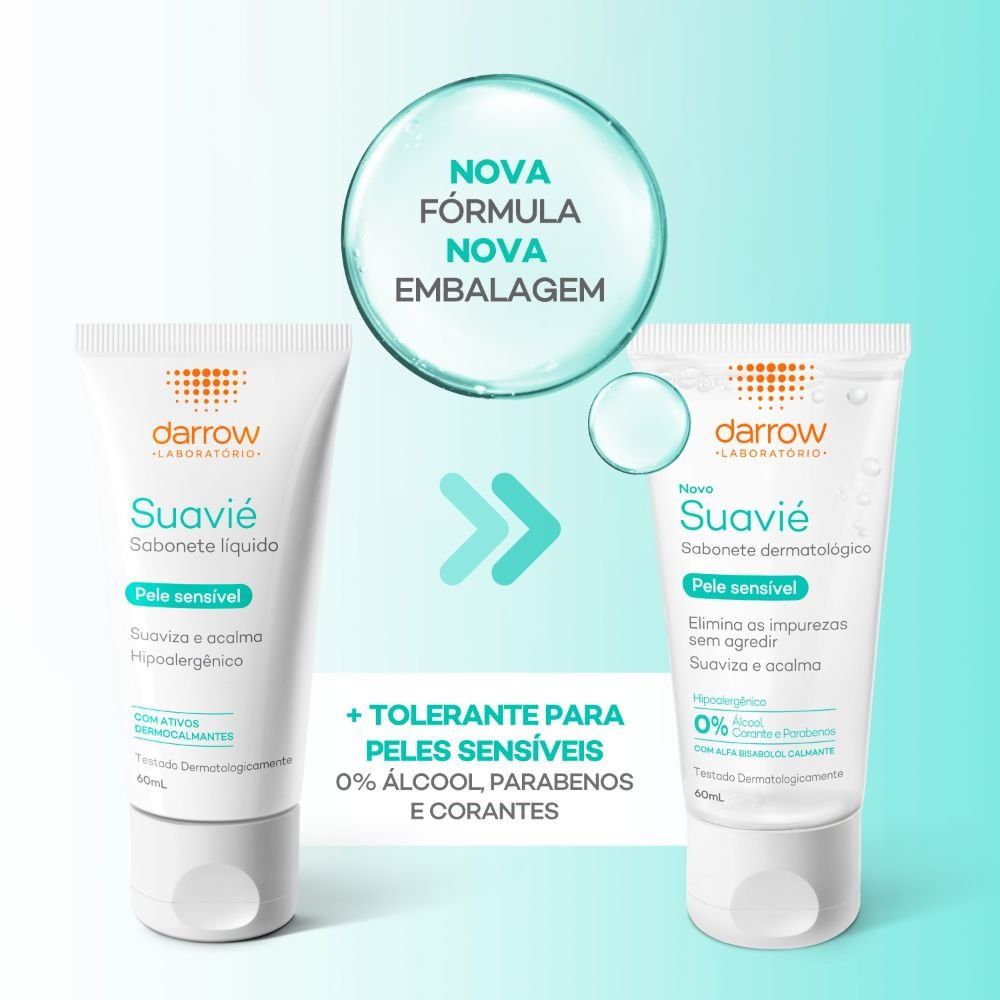Miniatura Sabonete Líquido Dermatológico Suavié Pele Sensível 60ml