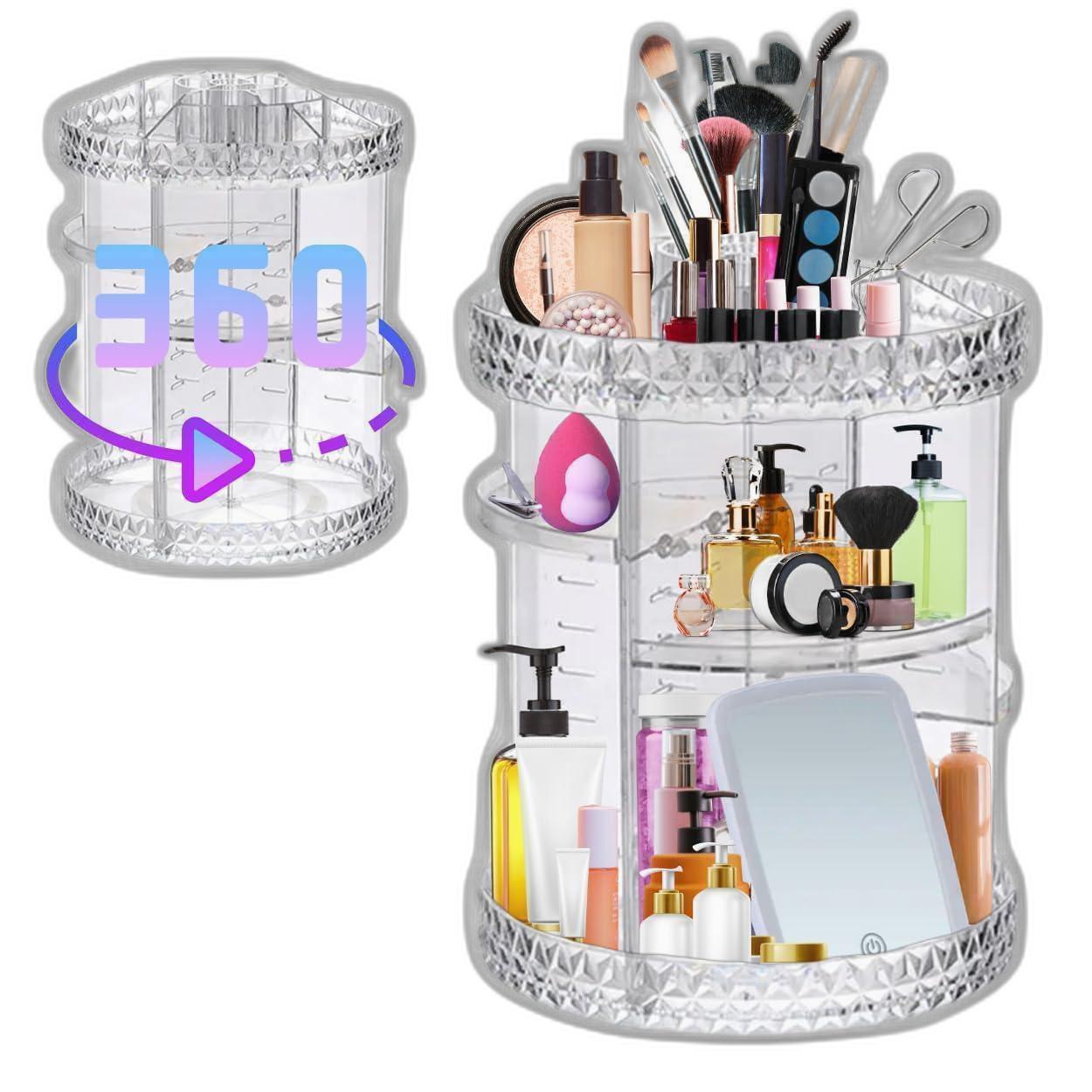 Super Organizador Acrilico Porta Maquiagem Display Giratorio
