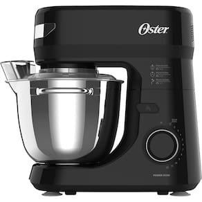 Miniatura Batedeira Planetária Bowl Inox III Oster OBAT641 850W 12 Velocidades Tampa Antirrespingos 110V