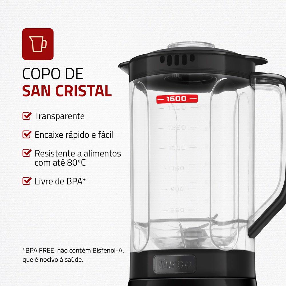 Liquidificador Pratic Turbo L98B Mondial Preto 127V