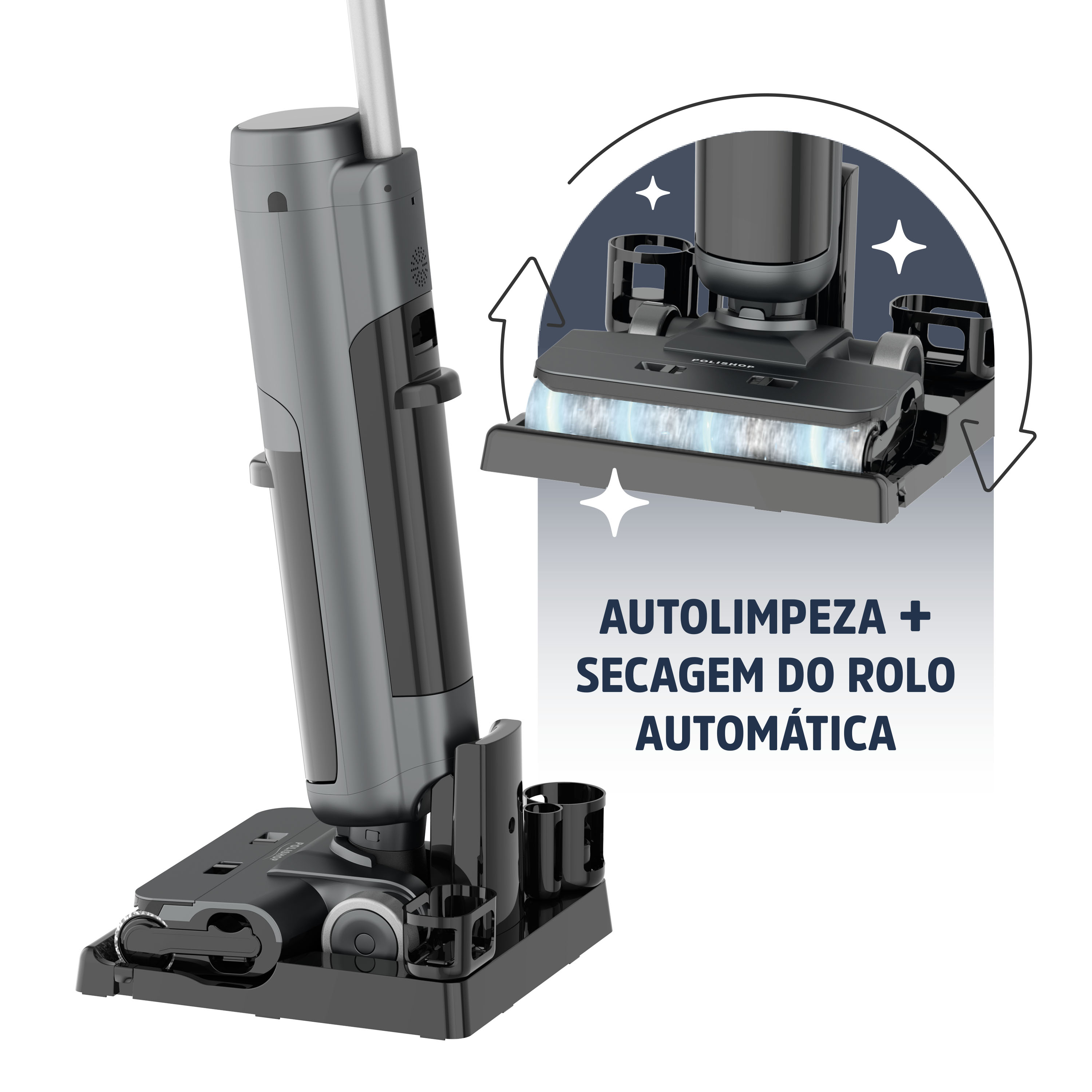 Limpadora de pisos sem fio Smart Floor Polishop | Bivolt