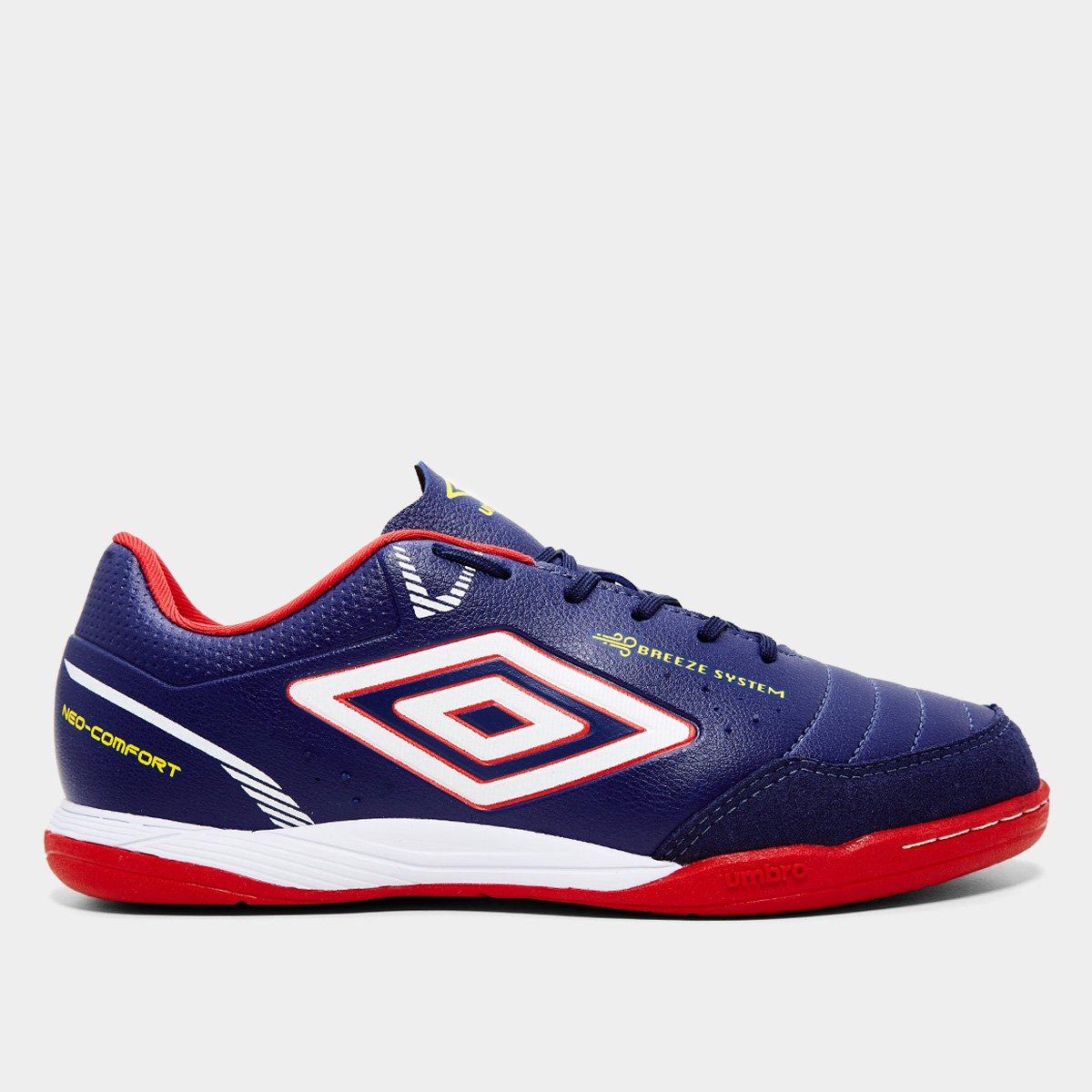 Miniatura Chuteira Futsal Umbro Neo-Comfort Unissex Marinho+Vermelho - 38