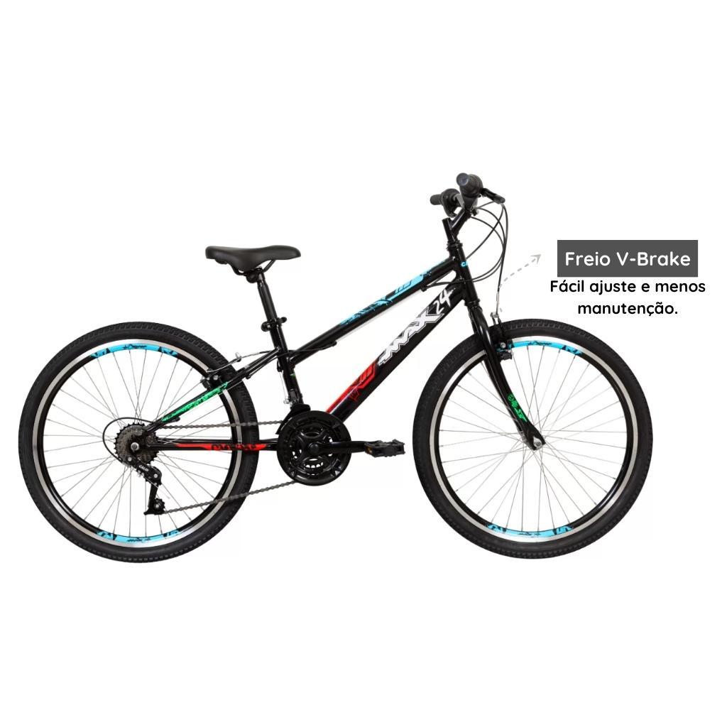 Miniatura Bicicleta Caloi Max R24 21V Preto Aro 24