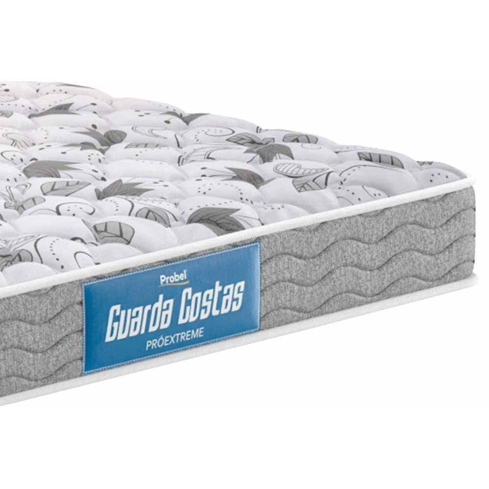 Miniatura Cama Box Baú Queen Colchão Espuma D45 Probel/Ep Plus Double Face+Base Gray(158X198)