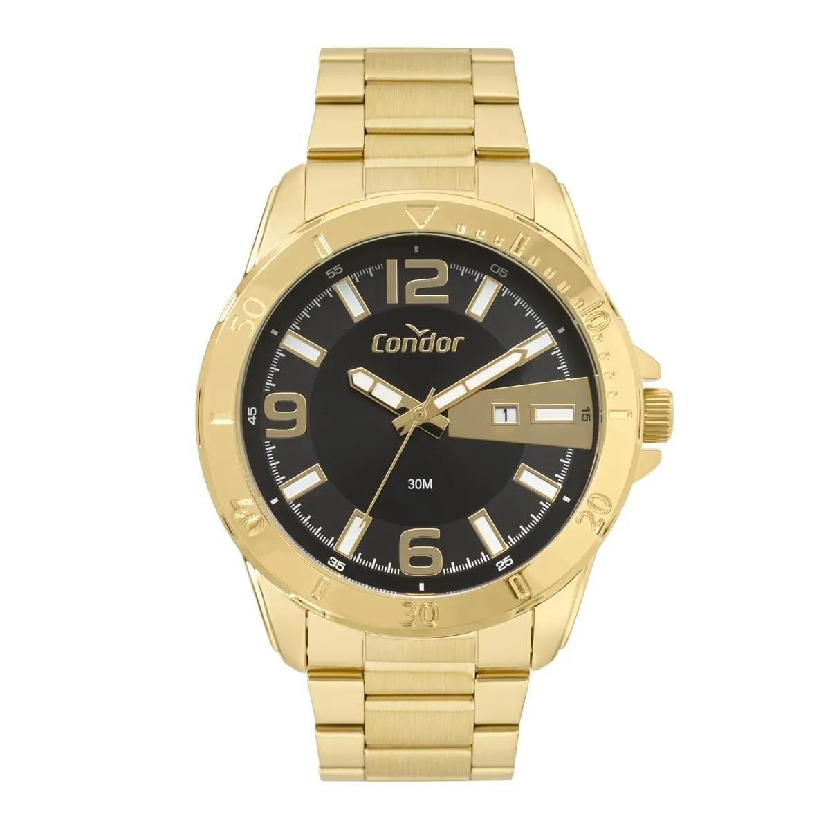 Miniatura Kit Relógio Condor Masculino Dourado Co2115Mwo/K4P