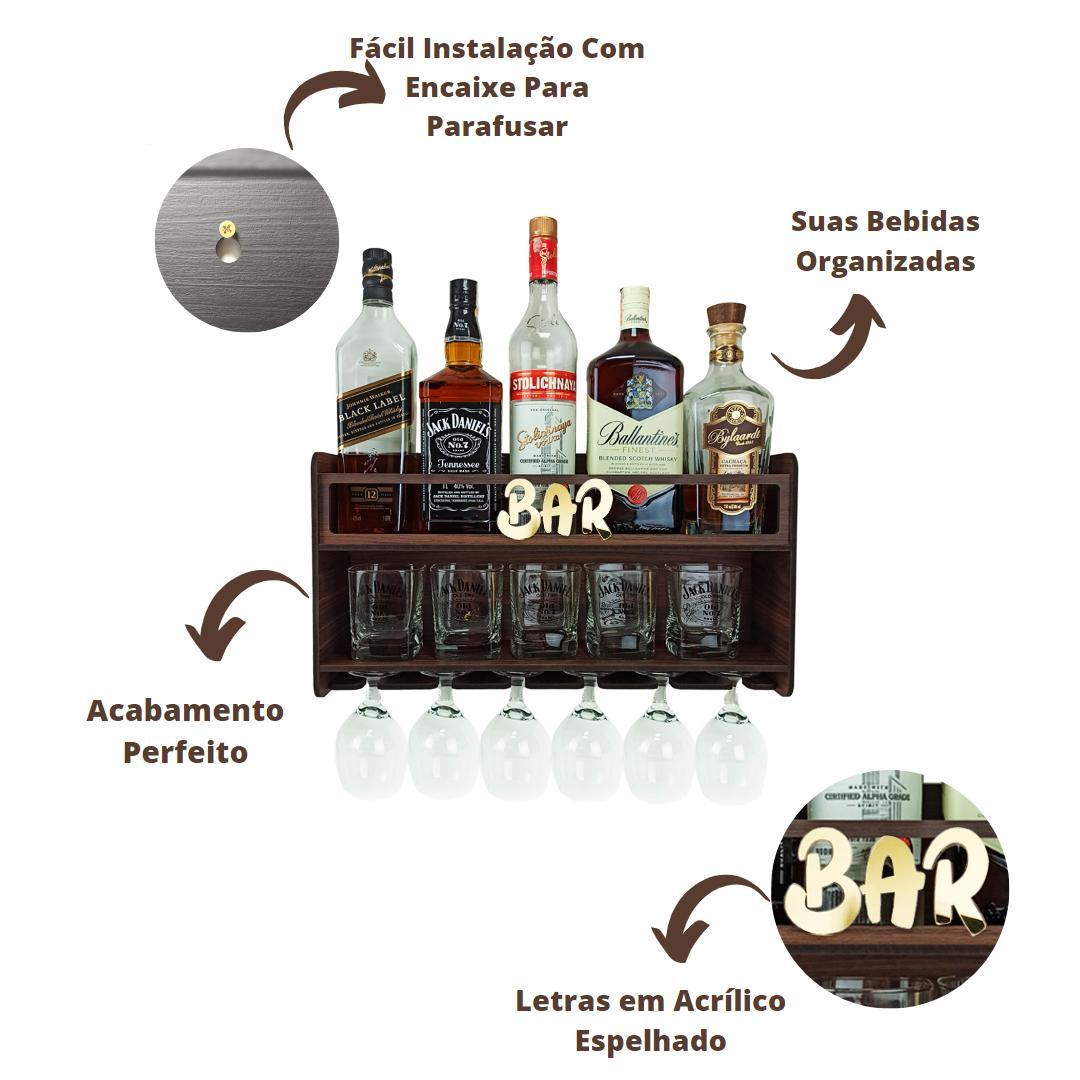 Miniatura Barzinho Parede Aparador Bebidas Sala Tema Bar 49X26 Cor