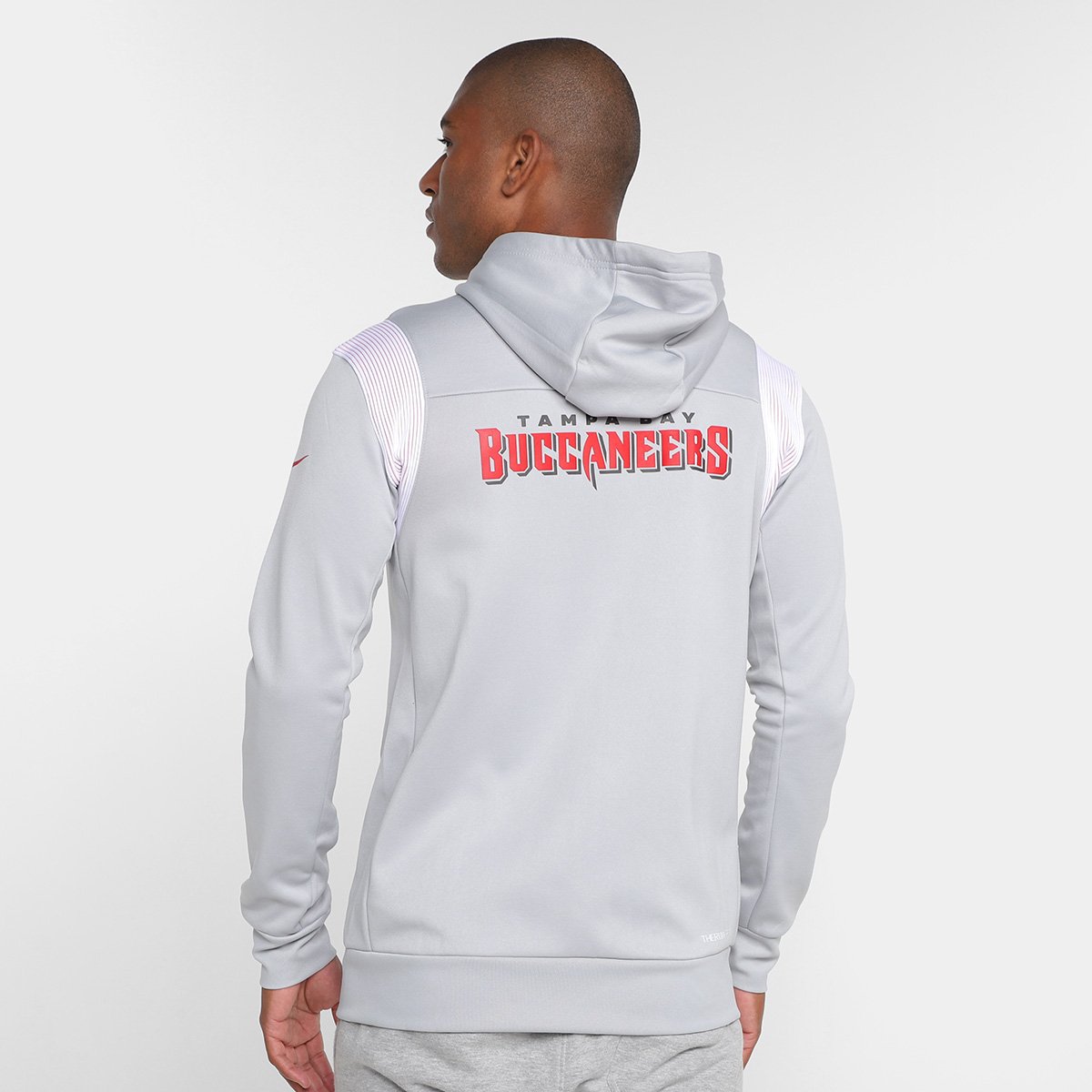 Miniatura Jaqueta Nike NFL Tampa Bay Buccaneers Masculina Cinza - P
