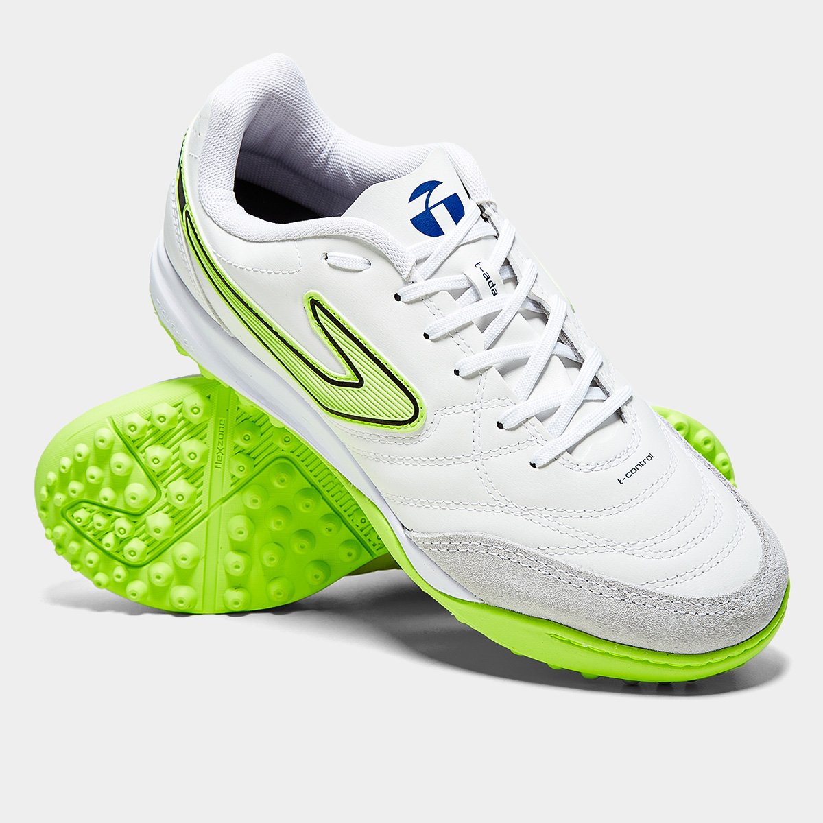 Miniatura Chuteira Society Topper Maestro Club V Unissex Branco+Verde - 37