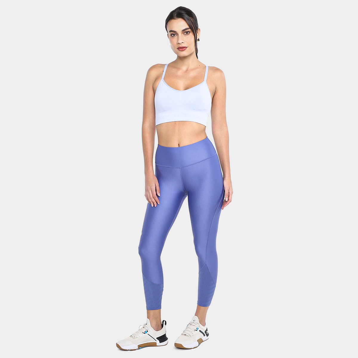 Miniatura Top Under Armour Train Seamless Low Feminino Azul Claro - G