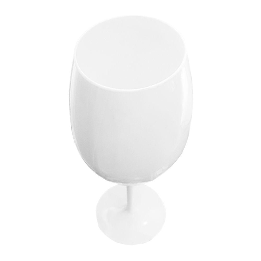 Miniatura Taça De Vinho Acrílico Branca Roma Curves 600ml